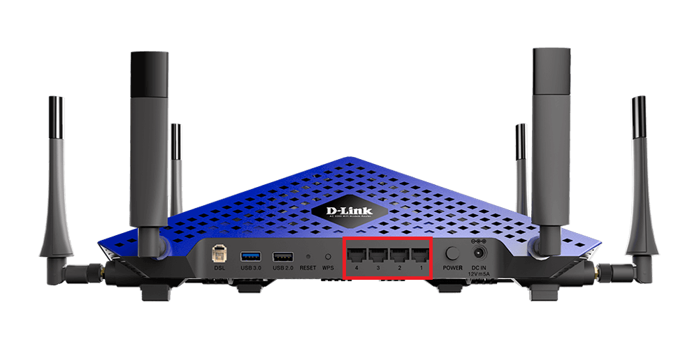 D-Link DSL-4320L All LAN Ports