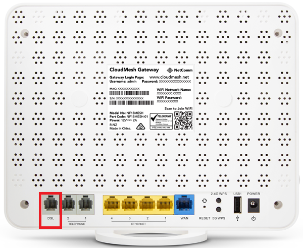 NetComm NF18MESH DSL Port