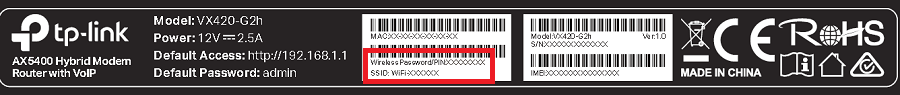 VX420-G2h Barcode