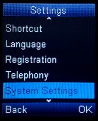 Cordless W60P System Settings